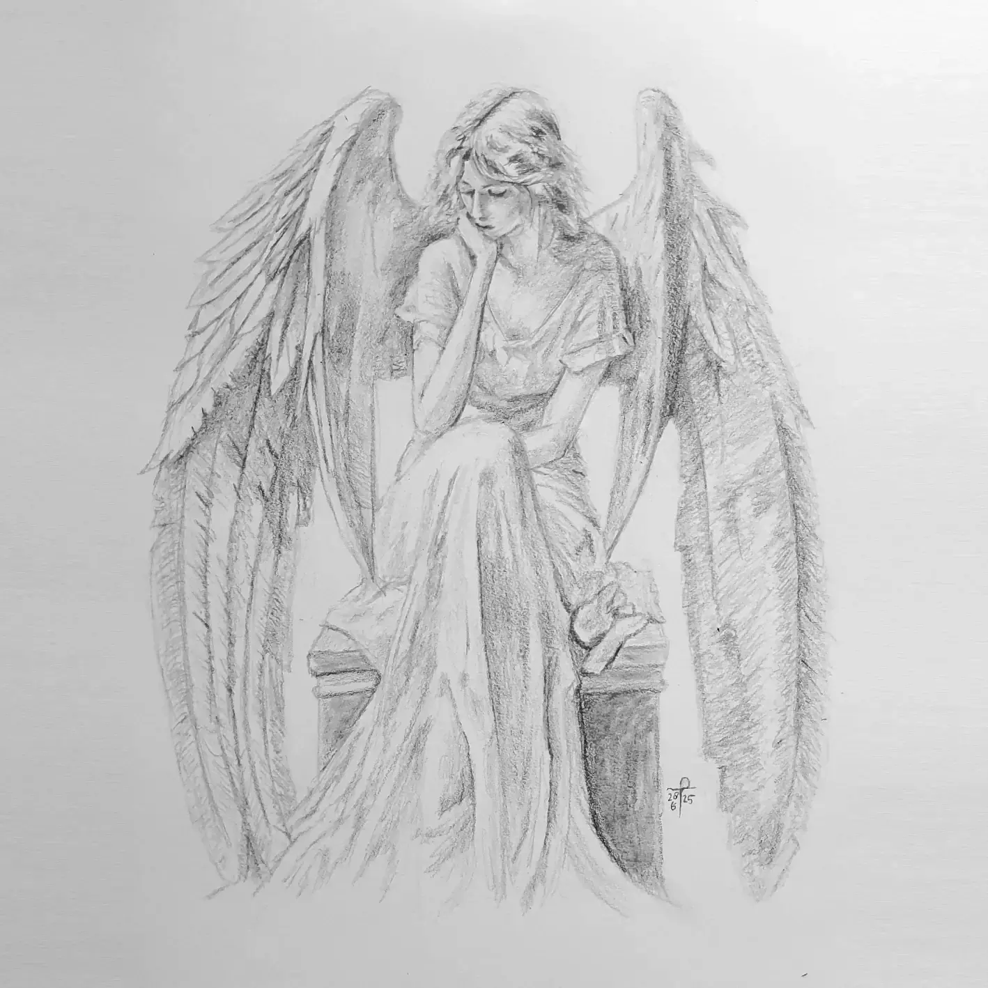 Angel figure, inspired by Canto XXVII.