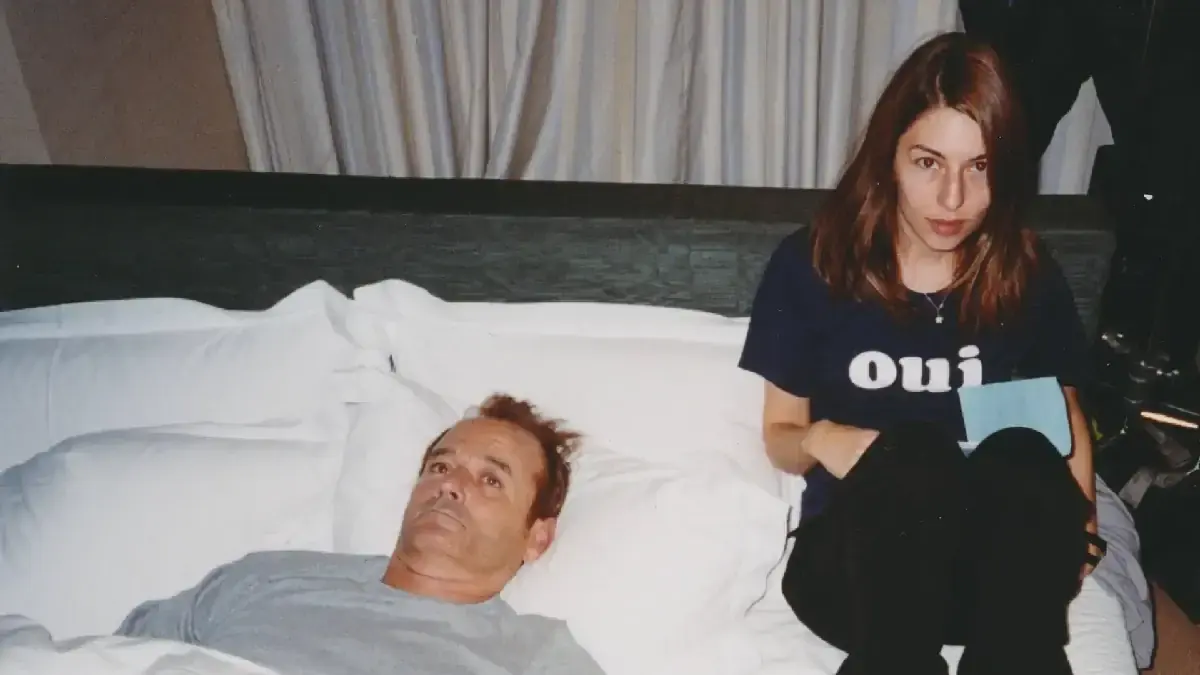 Sofia Coppola and Bill Murray shooting Lost in Translation (2003)