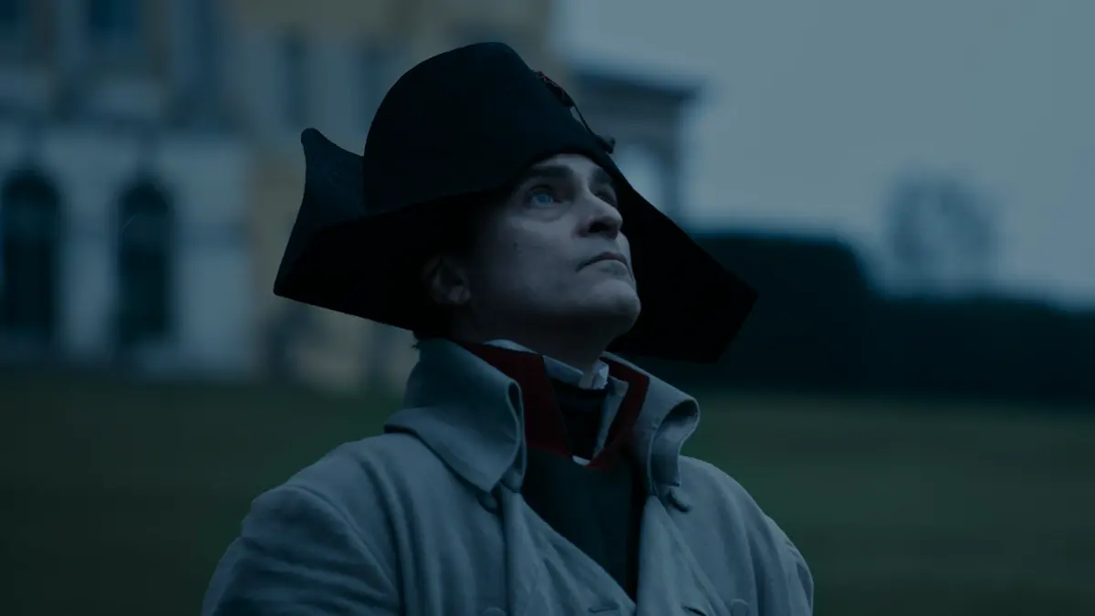 Joaquin Phoenix as Napoleon in Napoleon (2023)