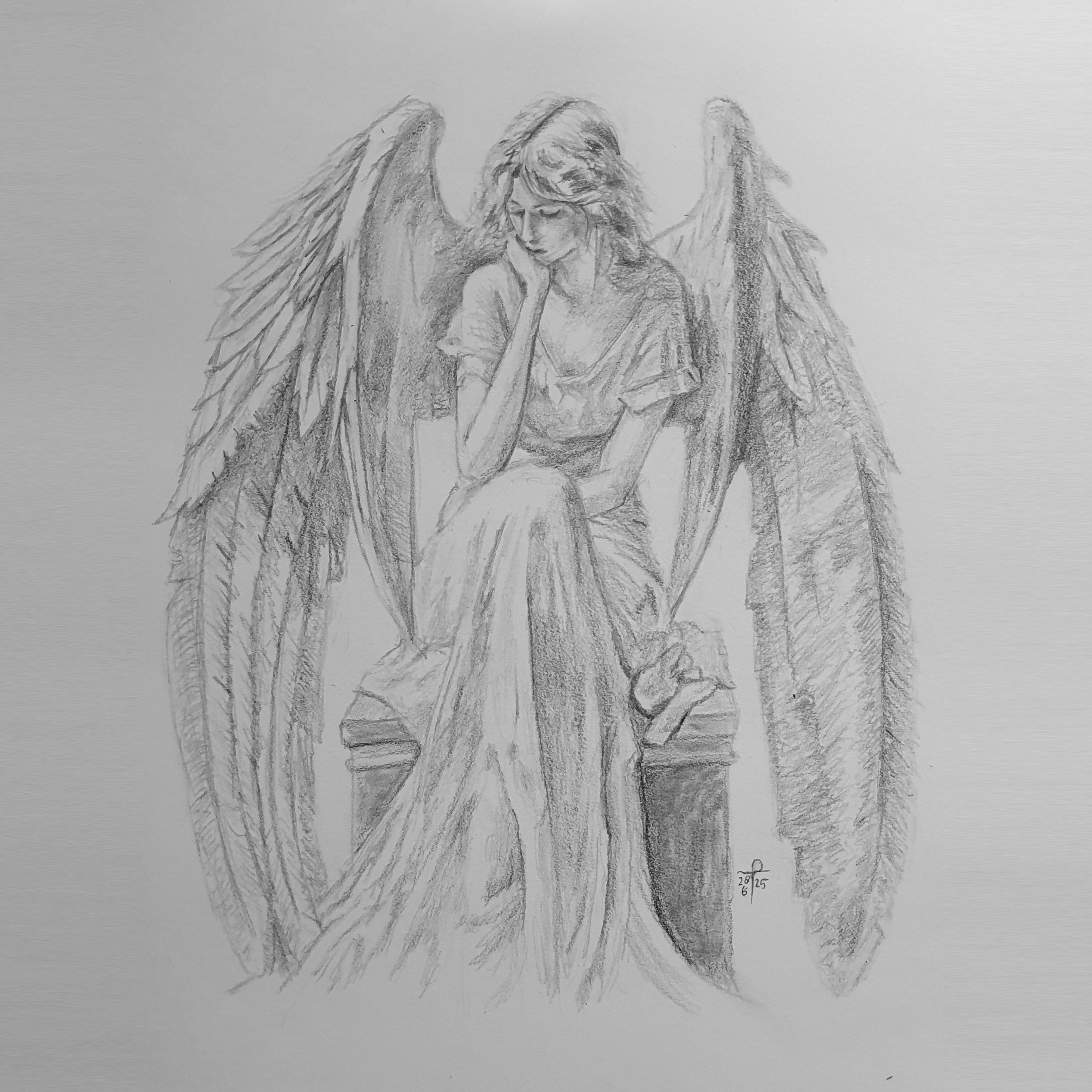 Angel figure, inspired by Canto XXVII.