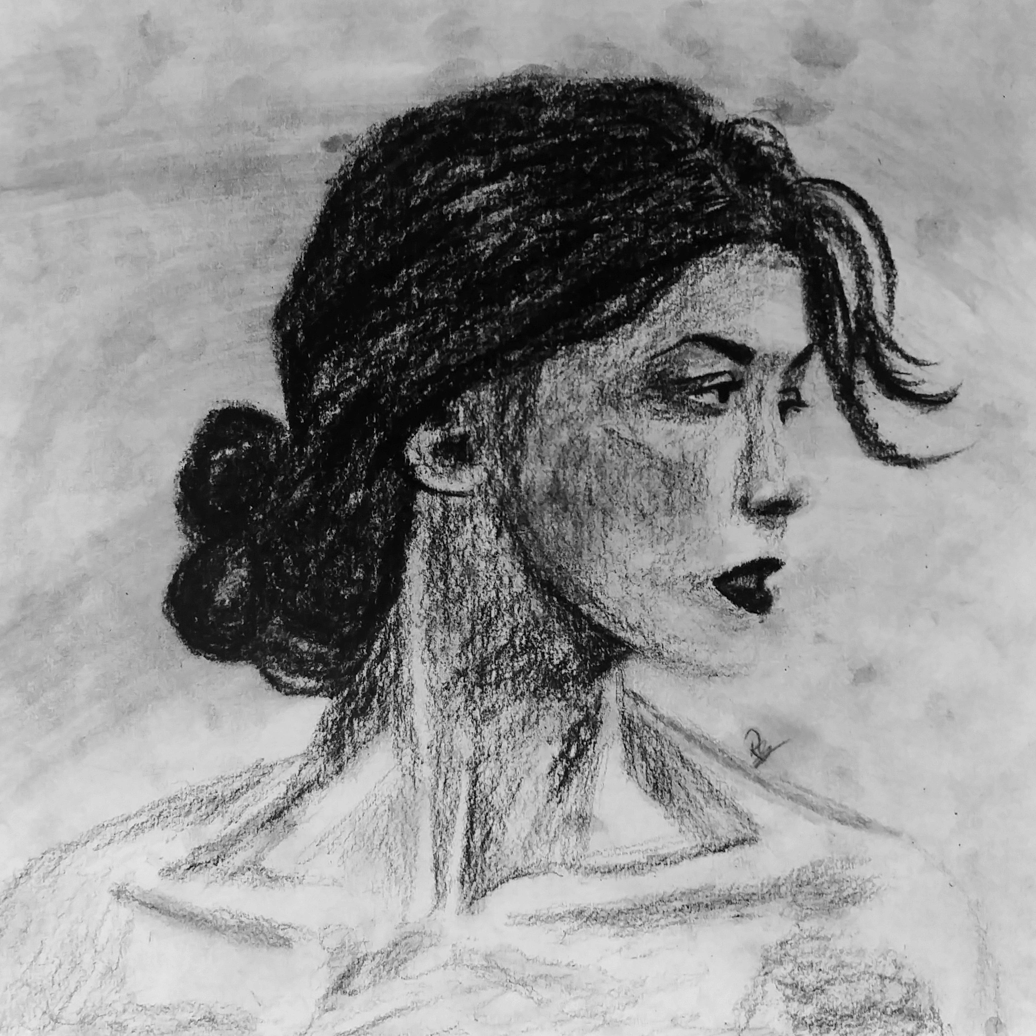 Italian woman at sea.